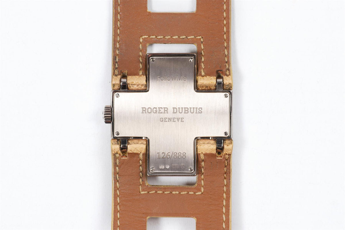 ROGER DUBUIS FOLLOW ME 18K WHITE GOLD AND DIAMOND WATCH