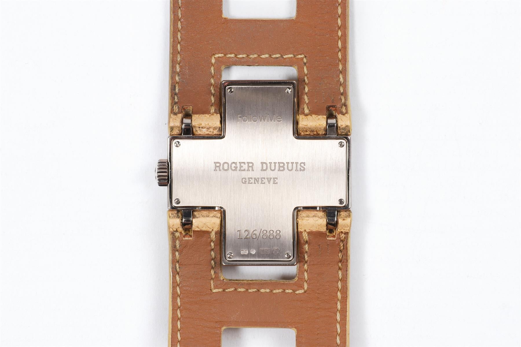 ROGER DUBUIS FOLLOW ME 18K WHITE GOLD AND DIAMOND WATCH