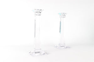 TIFFANY & CO SET OF 2 CRYSTAL CANDLESTICKS