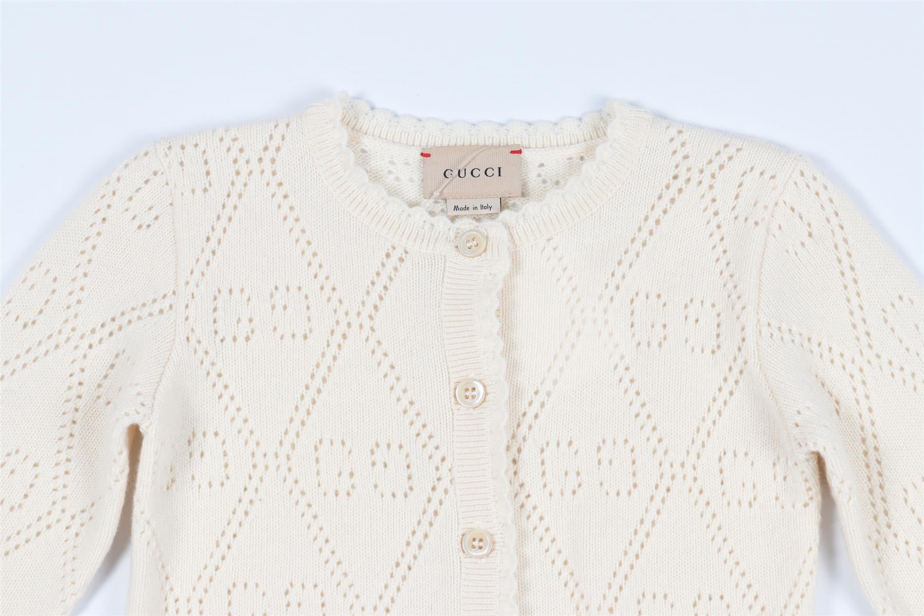 GUCCI CREAM KIDS GIRLS CARDIGAN 36 MONTHS