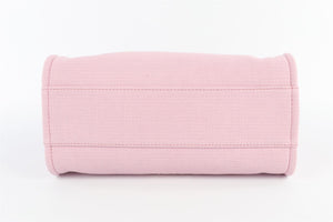CHANEL PINK 2022 DEAUVILLE SMALL FABRIC TOTE BAG