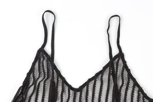 JADE SWIM BLACK CROCHET TOP UK 6