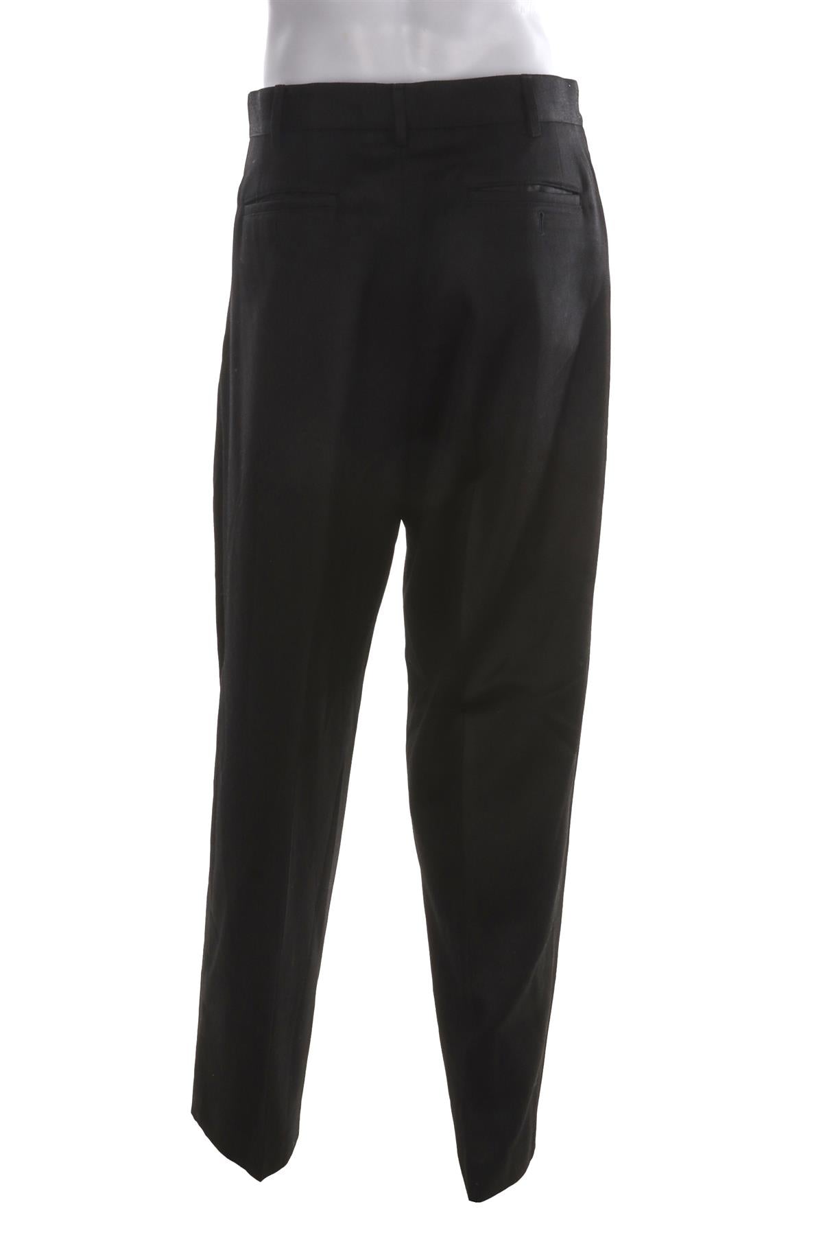 BODE BLACK MENS WOOL STRAIGHT LEG PANTS W32