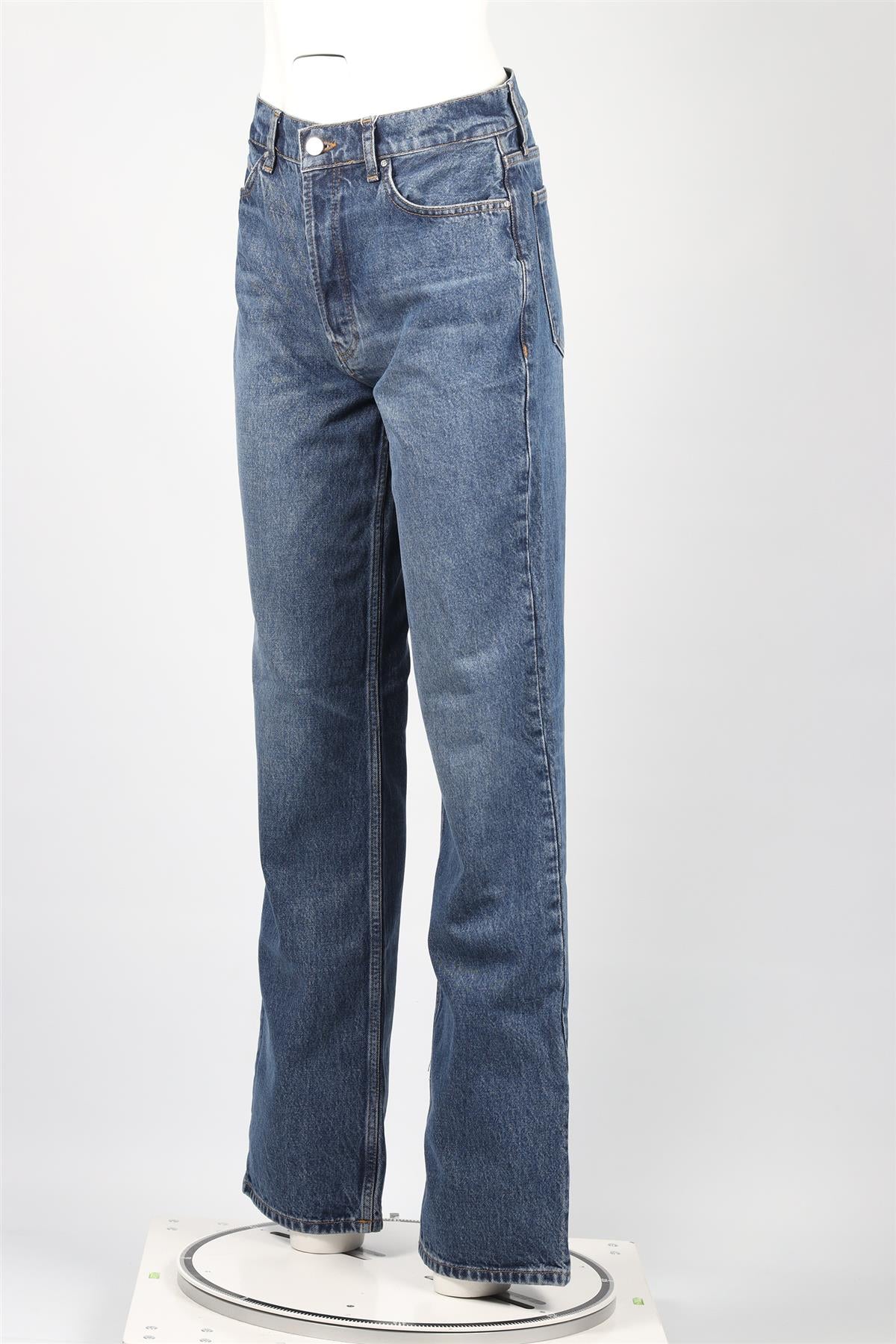 ANINE BING BLUE HIGH RISE STRAIGHT LEG JEANS W28 UK 10