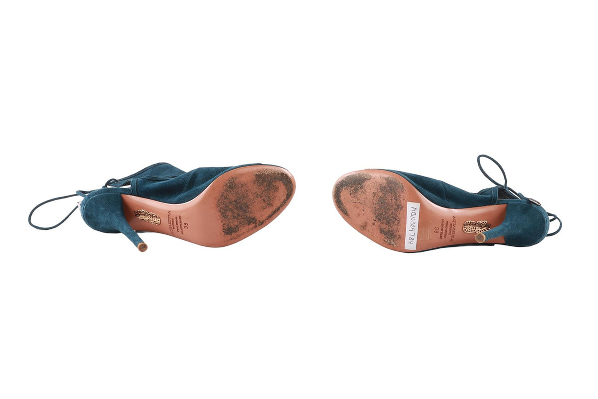 NAVY SUEDE SANDALS