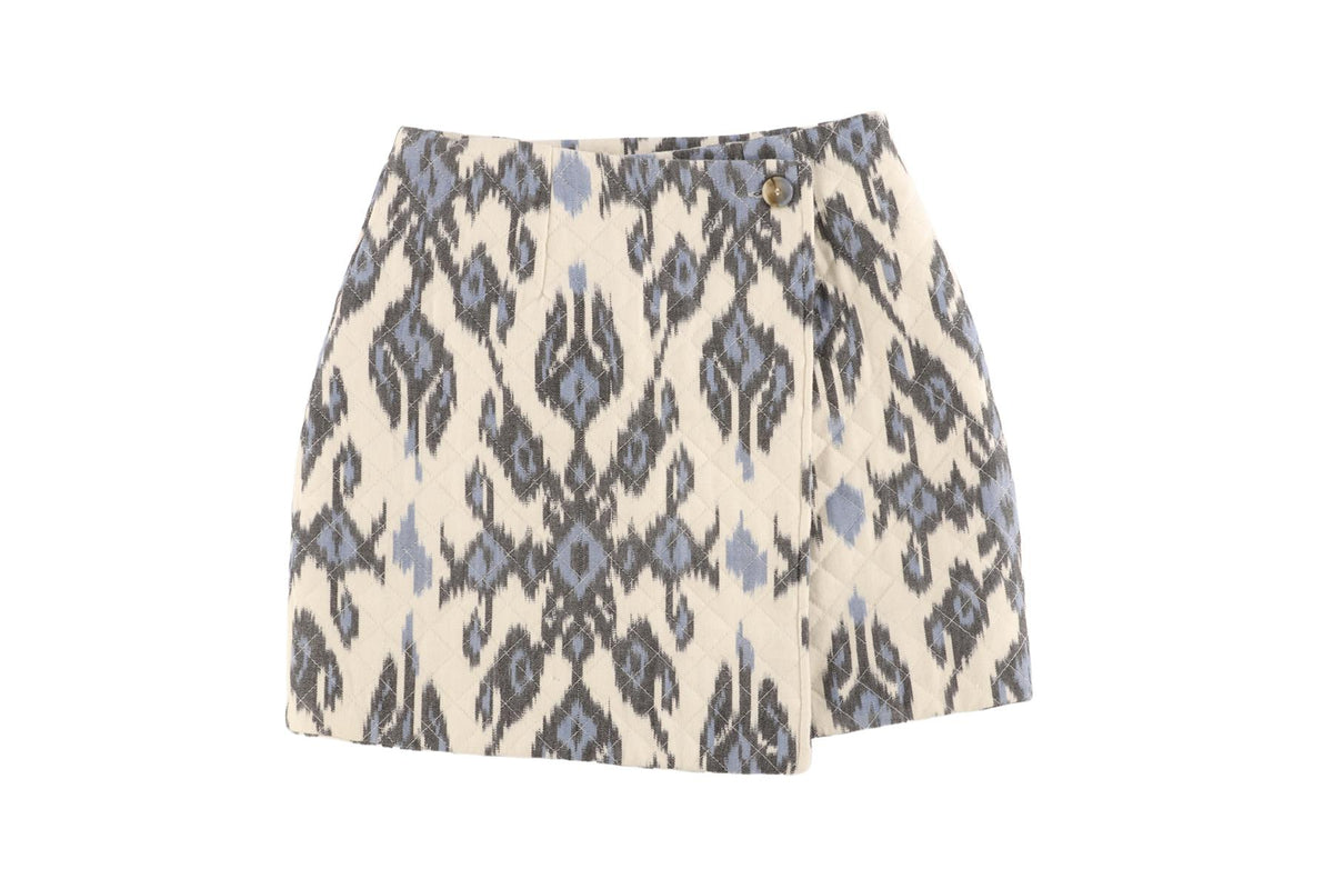 ULLA JOHNSON MULTI COTTON MINI SKIRT US 00 UK 2