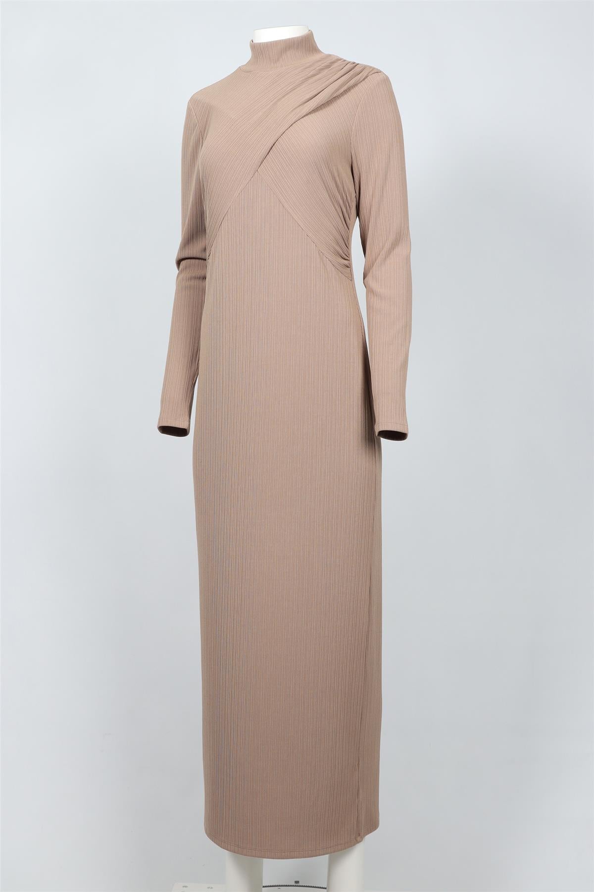 REFORMATION BEIGE JERSEY MAXI DRESS LARGE