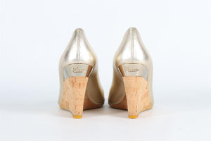 GUCCI LEATHER WEDGE PUMPS EU 38 UK 5 US 8