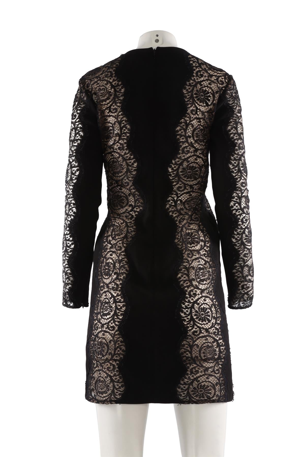 STELLA MCCARTNEY BLACK CREPE MIDI DRESS IT 40 UK 8