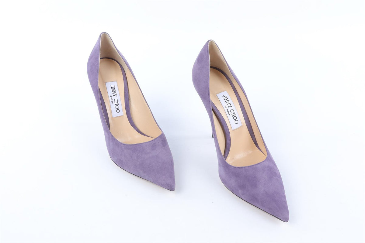 JIMMY CHOO PURPLE SUEDE PUMPS EU 38.5 UK 5.5 US 8.5