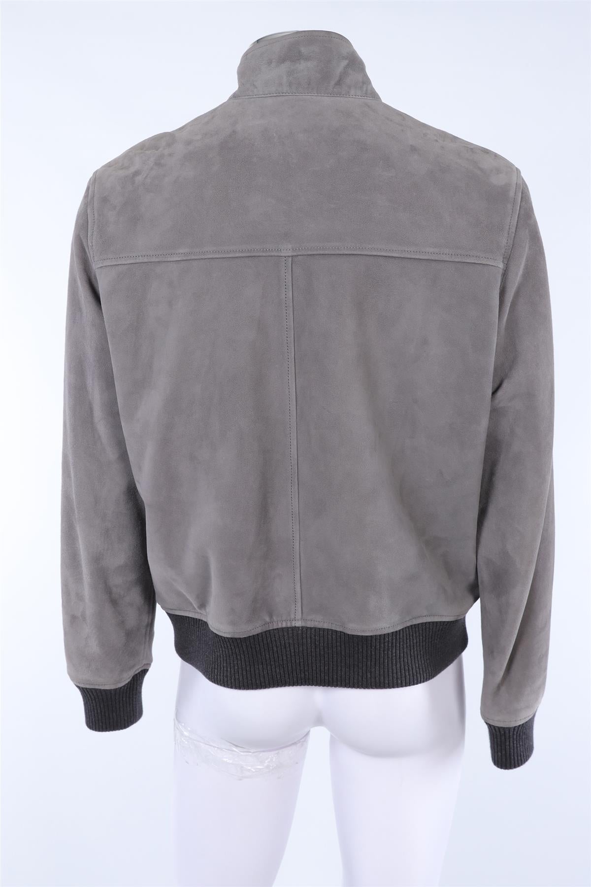 DUNHILL GREY MEN'S SUEDE JACKET MEDIUM