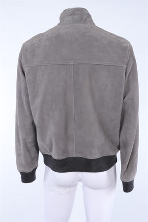 DUNHILL GREY MEN'S SUEDE JACKET MEDIUM