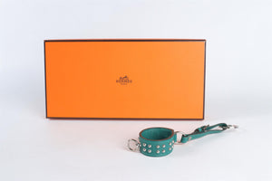 HERMÈS GREEN 2017 COLLIER DE CHIEN EPSOM LEATHER KEYCHAIN