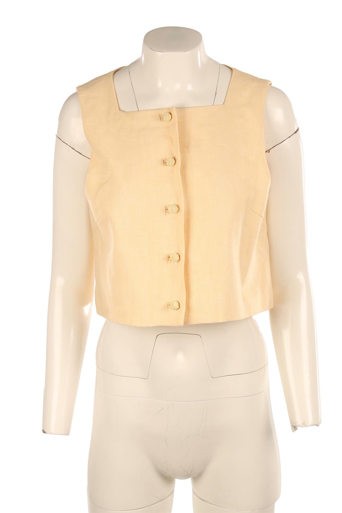 POSSE YELLOW LINEN TOP SMALL