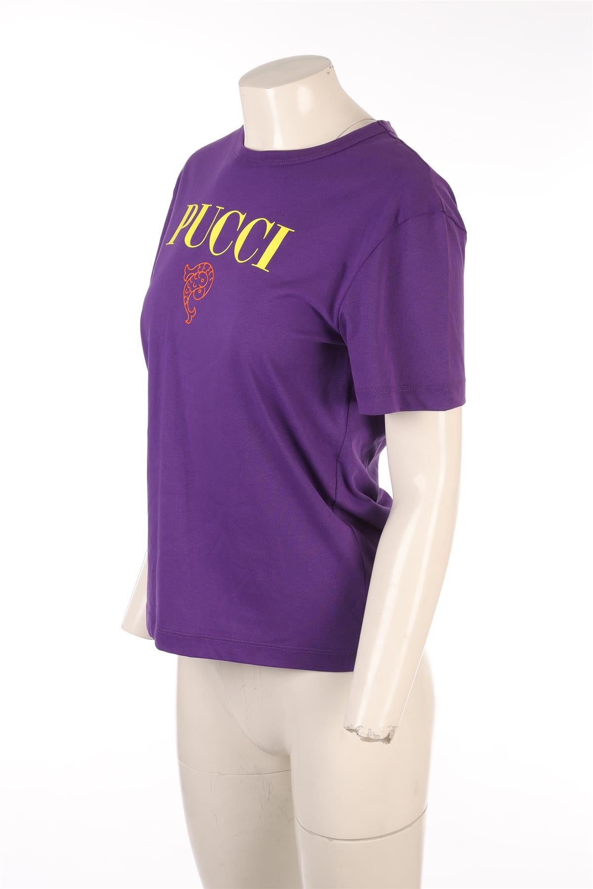 PUCCI PURPLE COTTON T-SHIRT MEDIUM