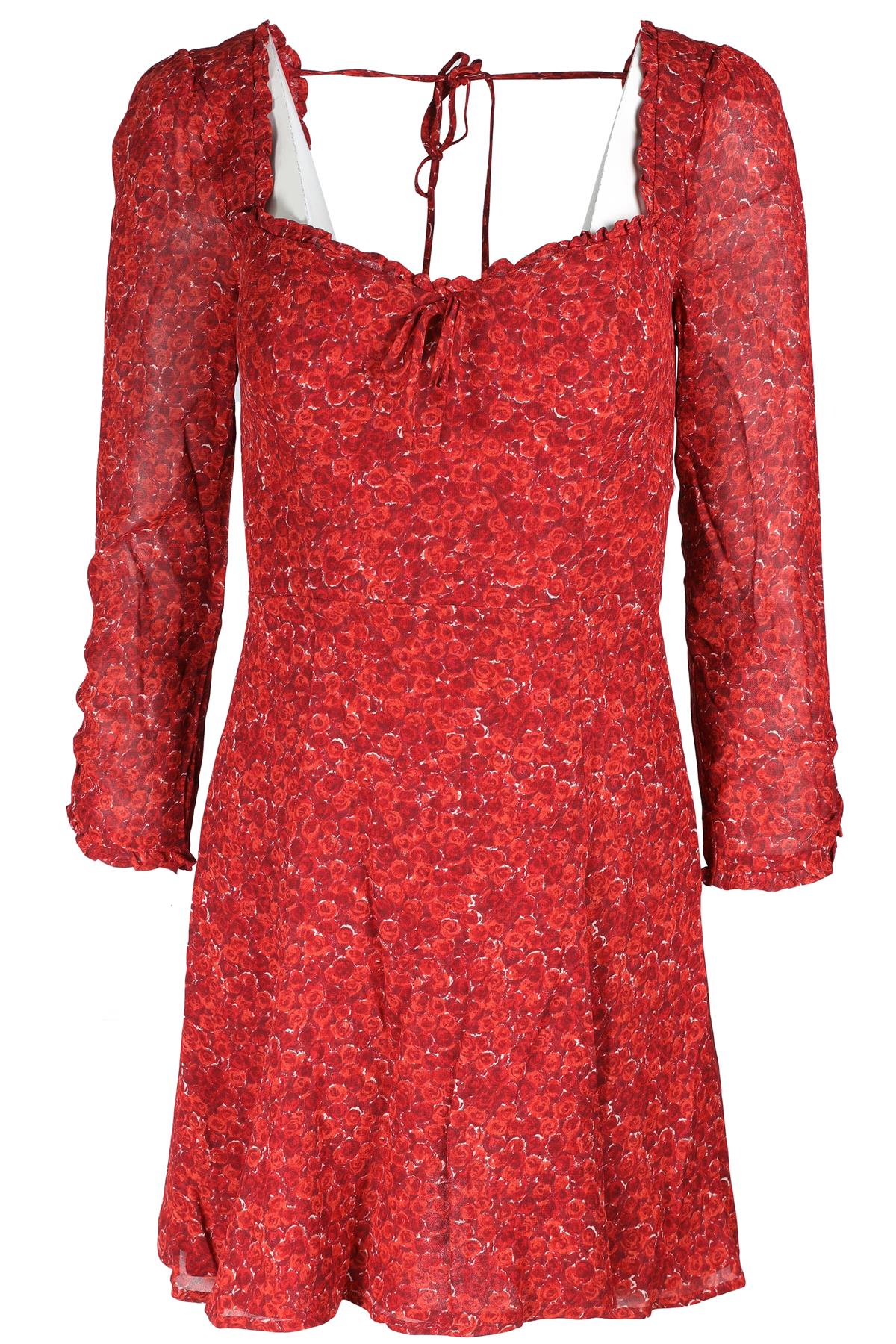 REFORMATION RED CREPE MINI DRESS US 2 UK 6