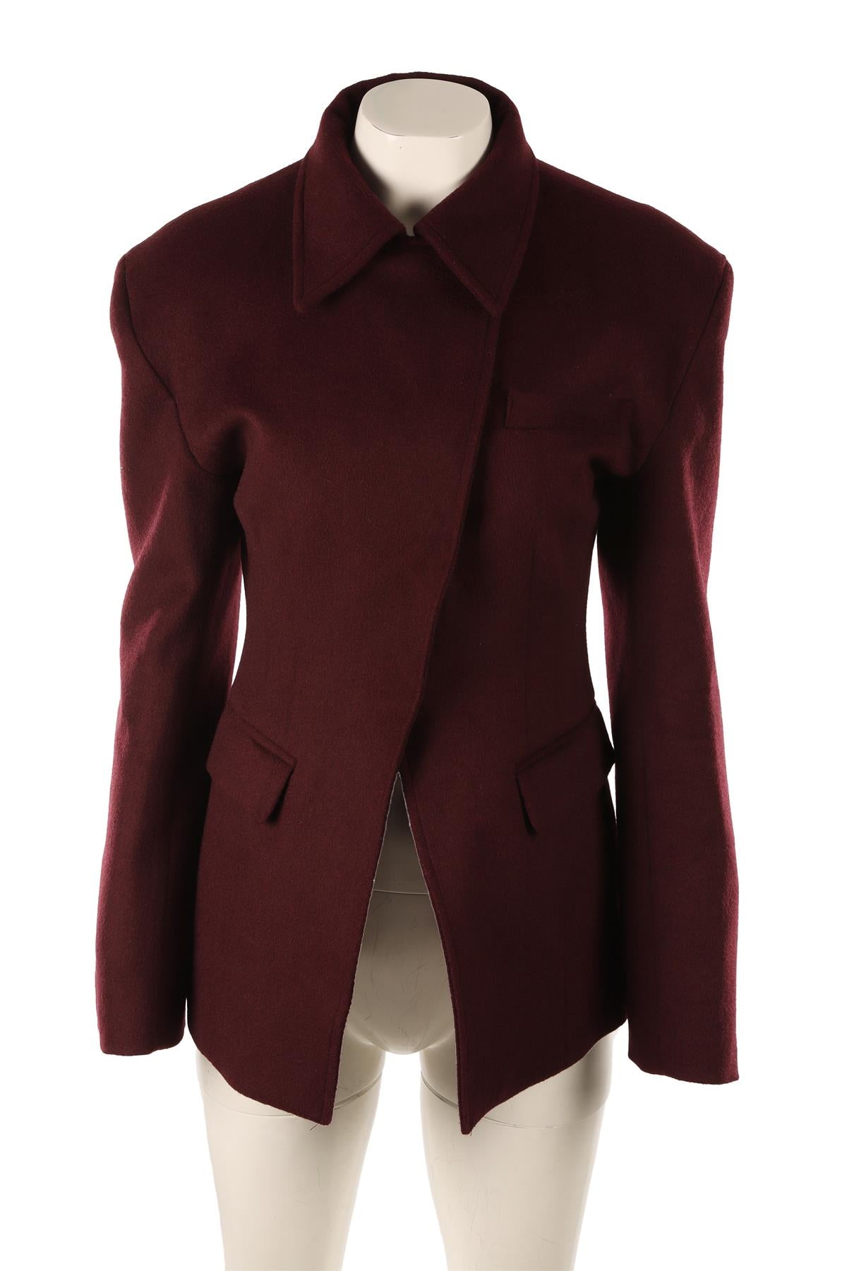 MARCELA LONDON BURGUNDY WOOL BLAZER UK 12