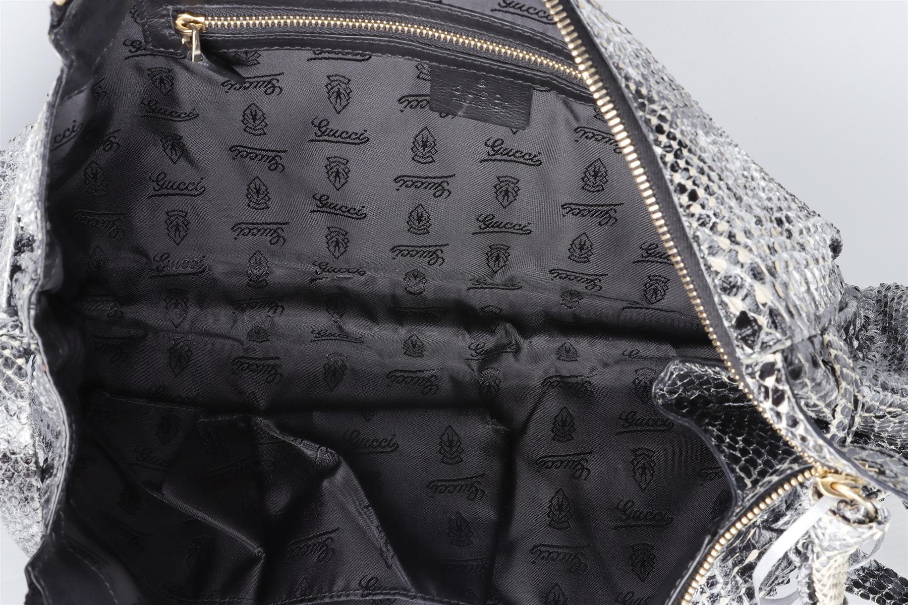 GUCCI BLACK HYSTERIA PYTHON CLUTCH