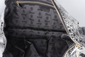 GUCCI BLACK HYSTERIA PYTHON CLUTCH