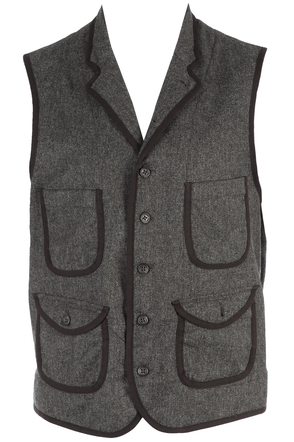 WOOLRICH WOOLEN MILLS GREY MEN'S WOOL WAIST COAT LARGE