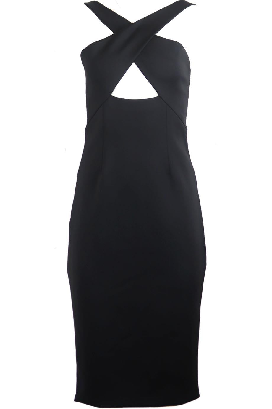 CUSHNIE ET OCHS CUTOUT STRETCH SCUBA DRESS US 4 UK 8