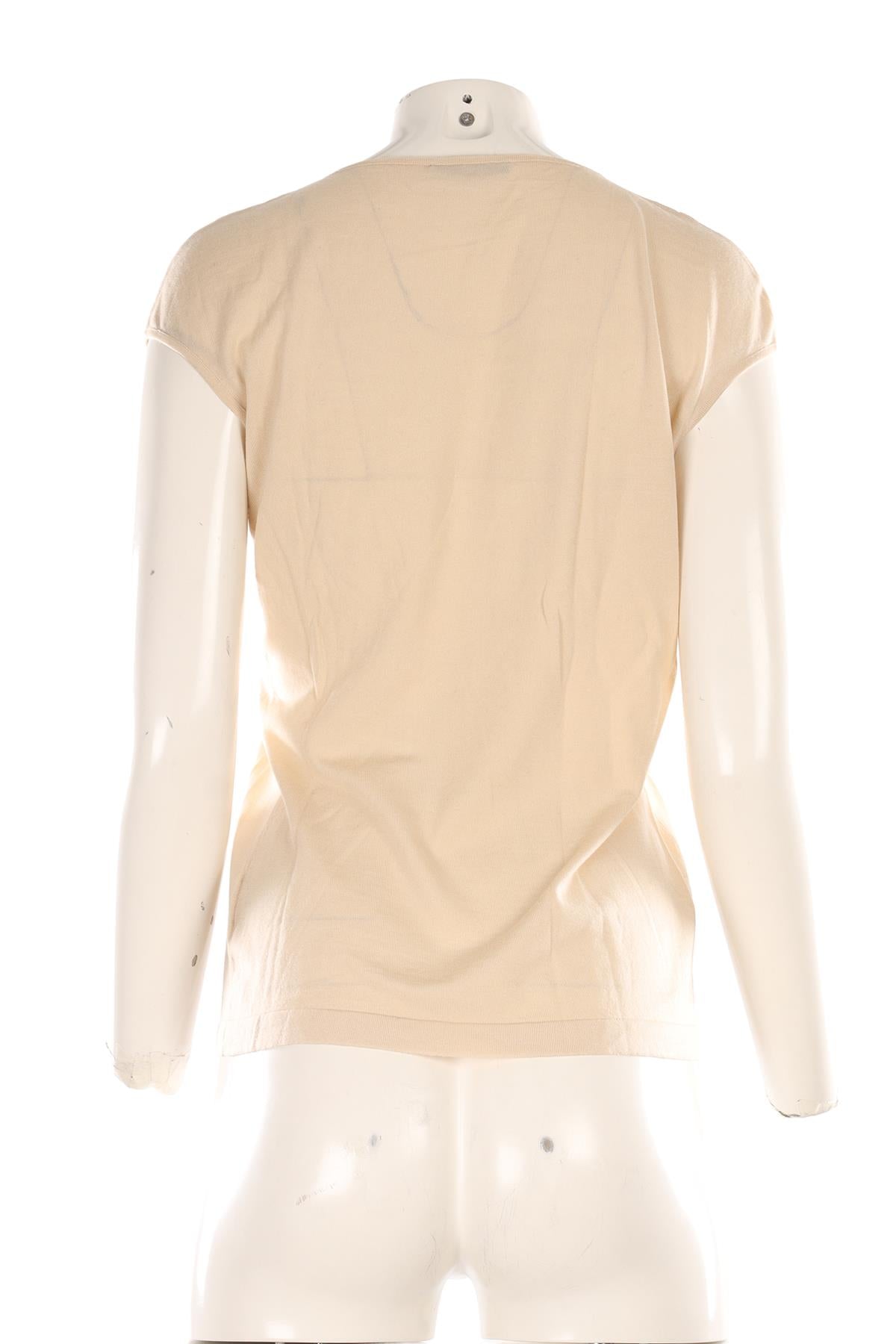ALEXANDER MCQUEEN BEIGE WOOL TOP MEDIUM