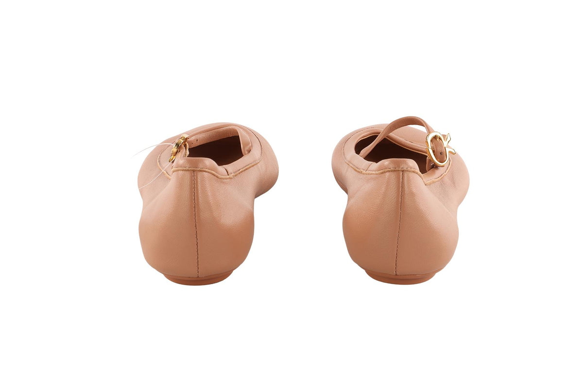 GIANVITO ROSSI PINK LEATHER BALLET FLATS EU 36 UK 3 US 6