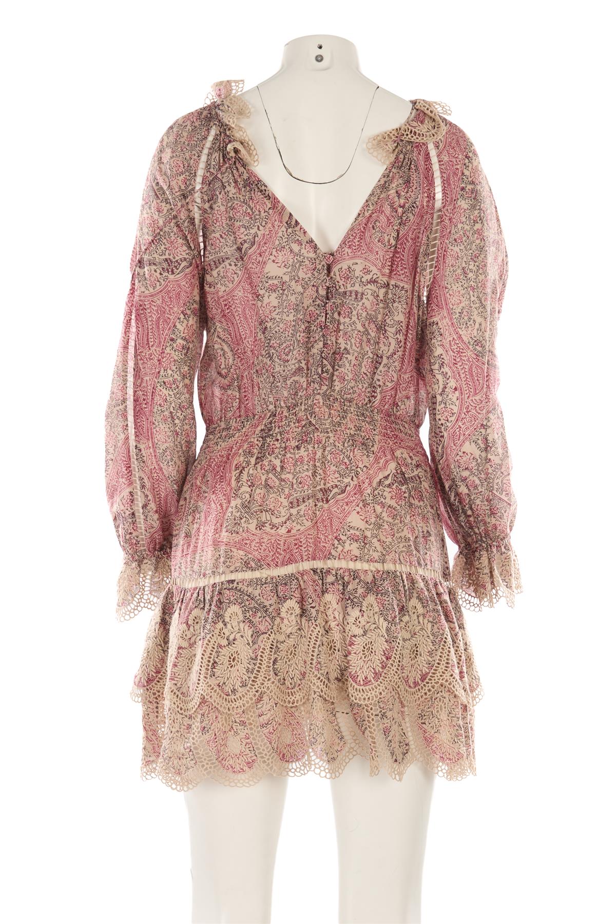 ZIMMERMANN MULTI COTTON MINI DRESS UK 12