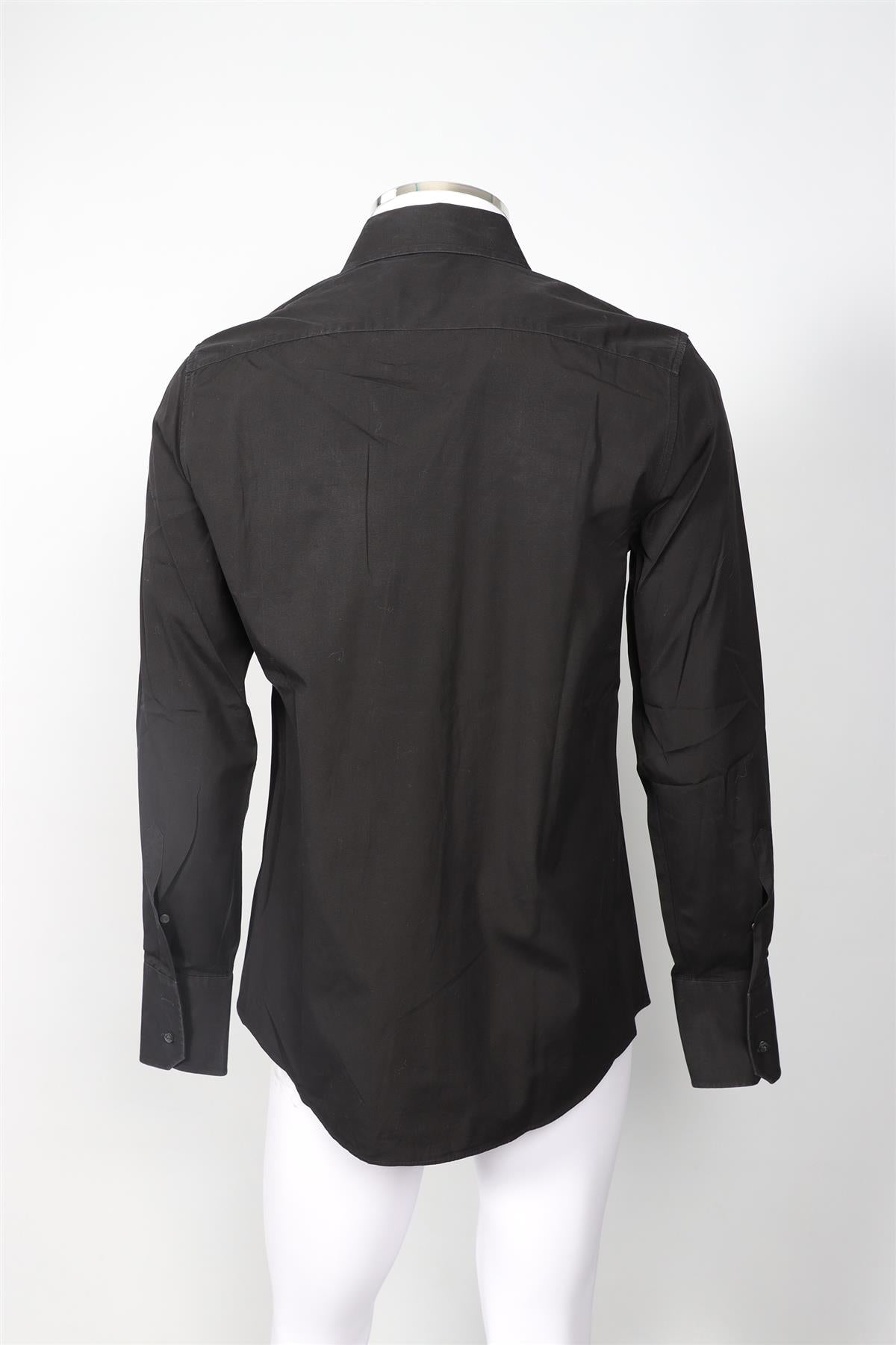 GUCCI BLACK MEN'S COTTON SHIRT UK/US COLLAR 15 3/4, UK/US CHEST 40