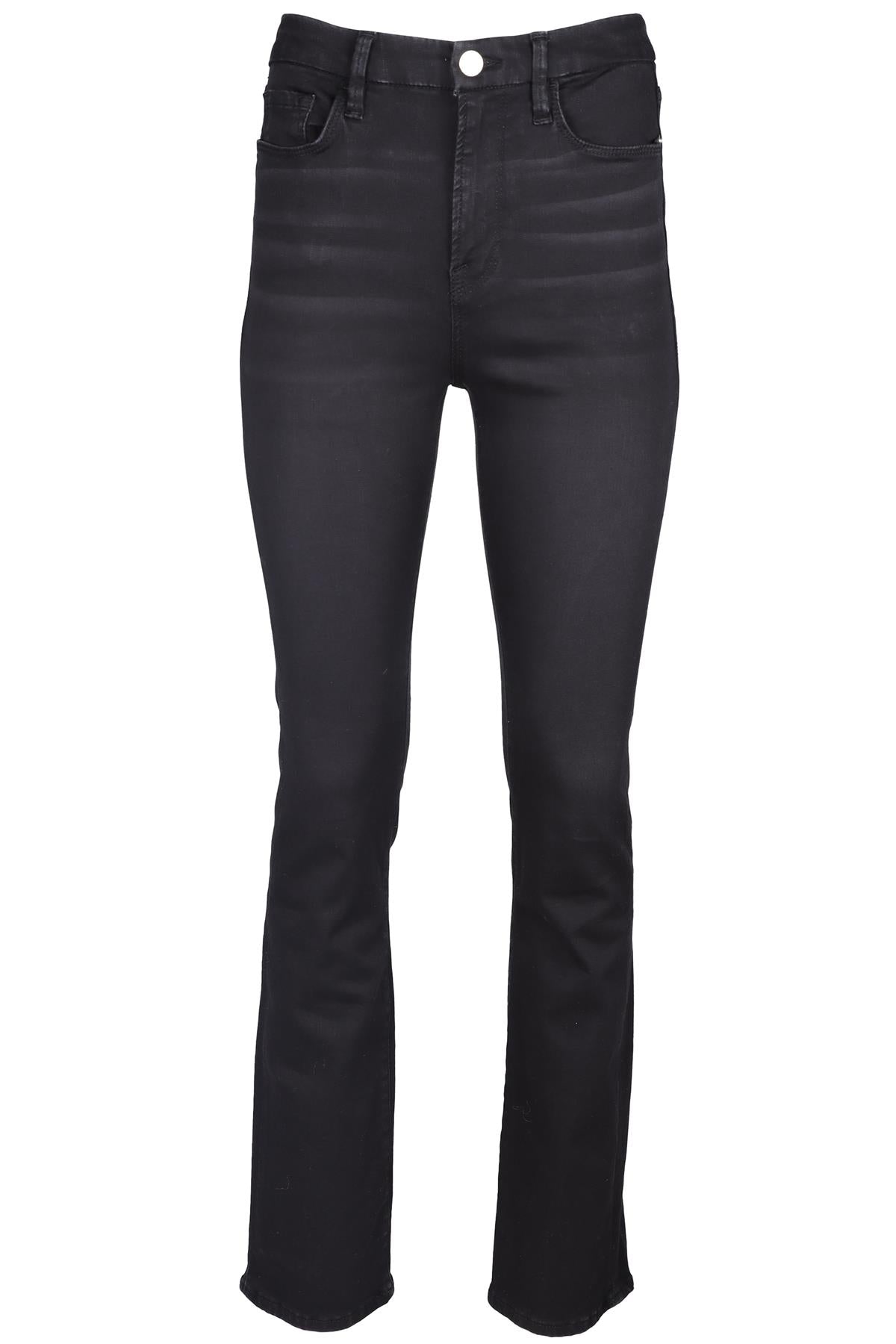 FRAME BLACK HIGH RISE STRAIGHT LEG JEANS W28 UK 10