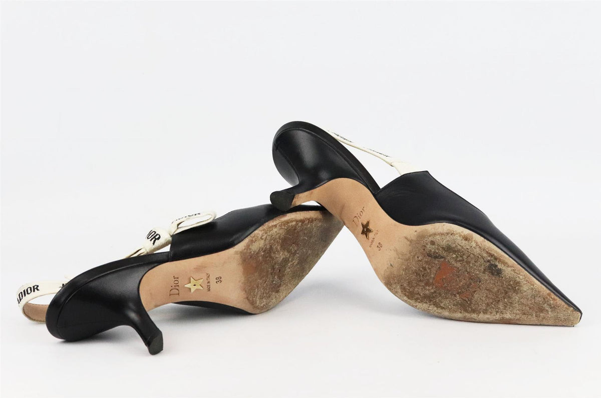 J'ADIOR LEATHER SLINGBACK PUMPS