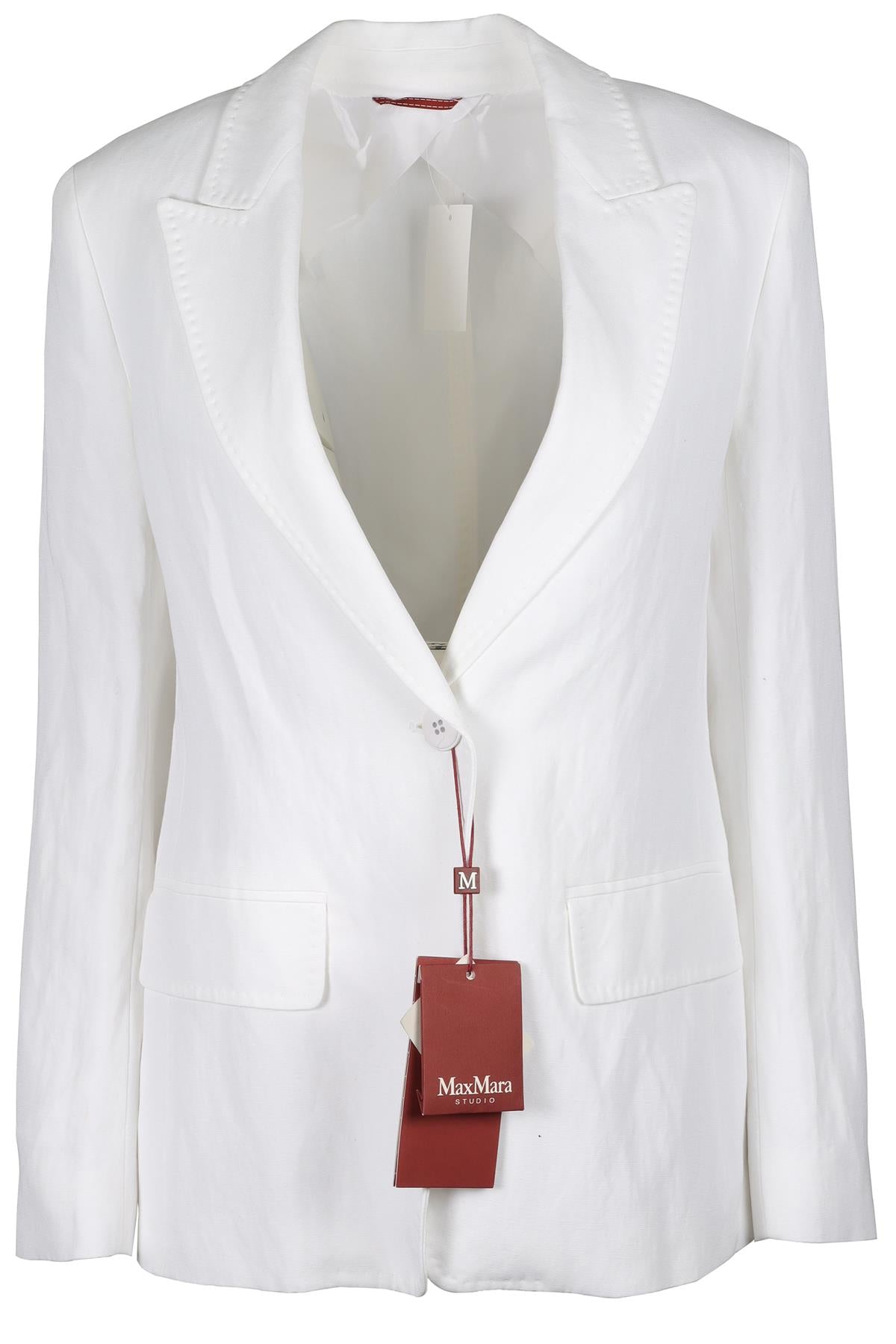 MAX MARA STUDIO WHITE LINEN BLAZER UK 10