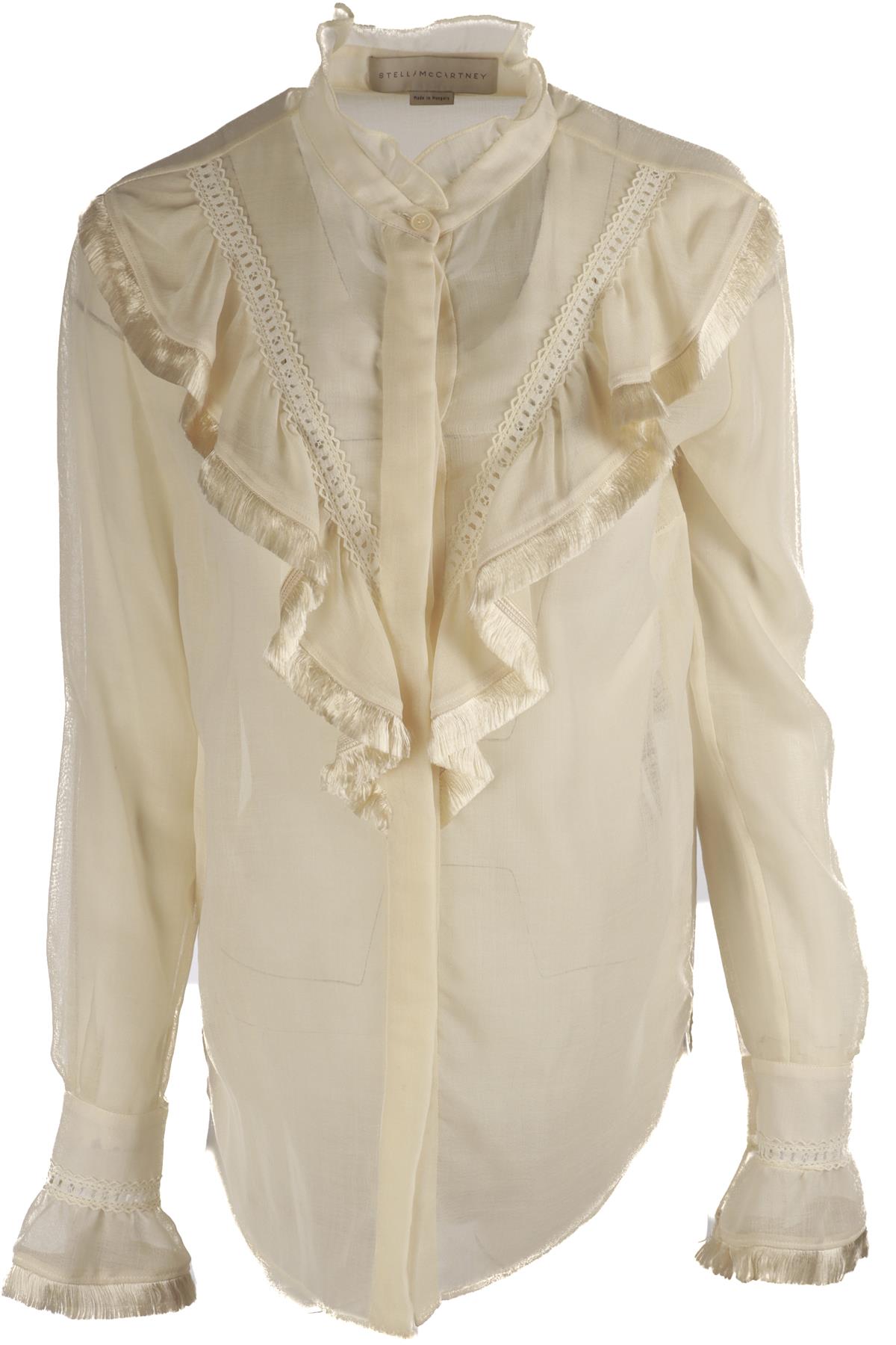 STELLA MCCARTNEY CREAM WOOL SHIRT IT 40 UK 8