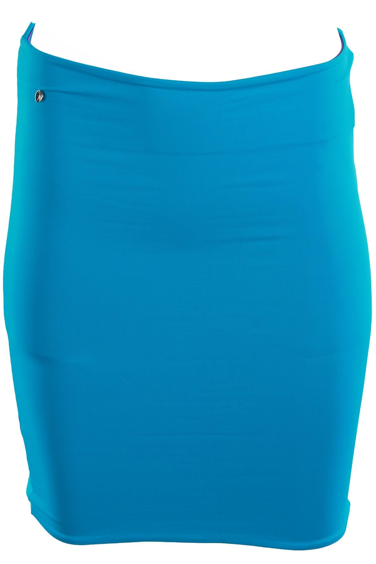 THE ATTICO BLUE JERSEY MINI SKIRT SMALL