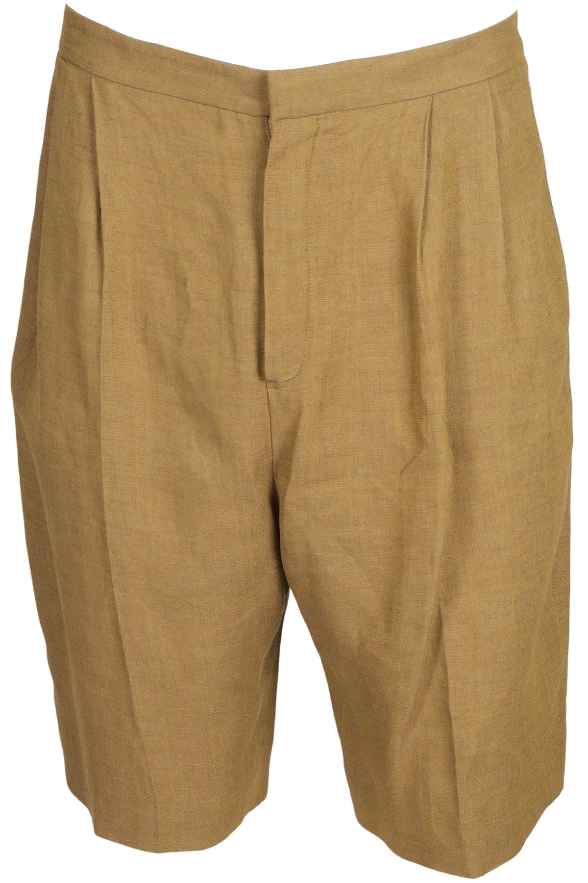 CHLOÉ GREEN LINEN SHORTS FR 40 UK 12