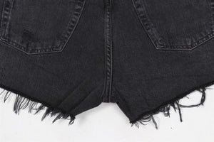 AGOLDE BLACK HIGH RISE DENIM SHORTS W28 UK 10