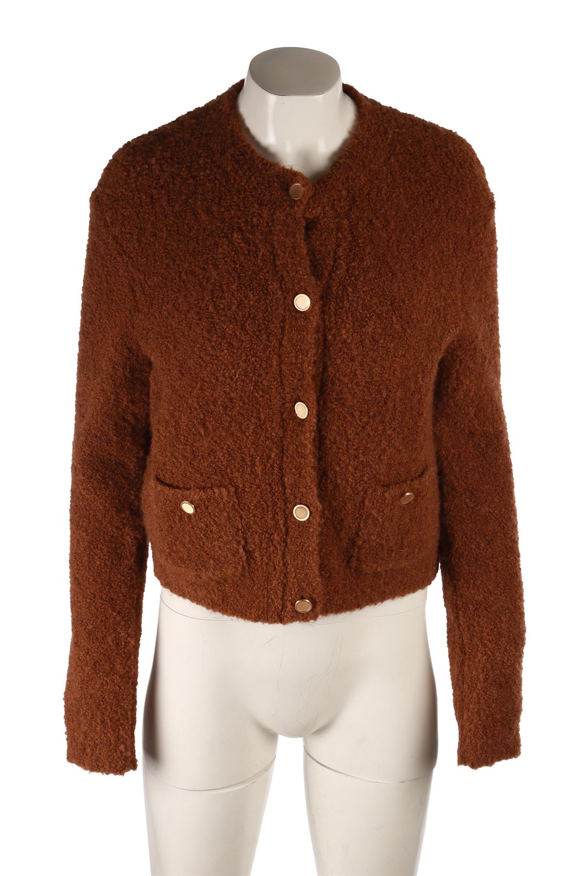 BROWN WOOL CARDIGAN