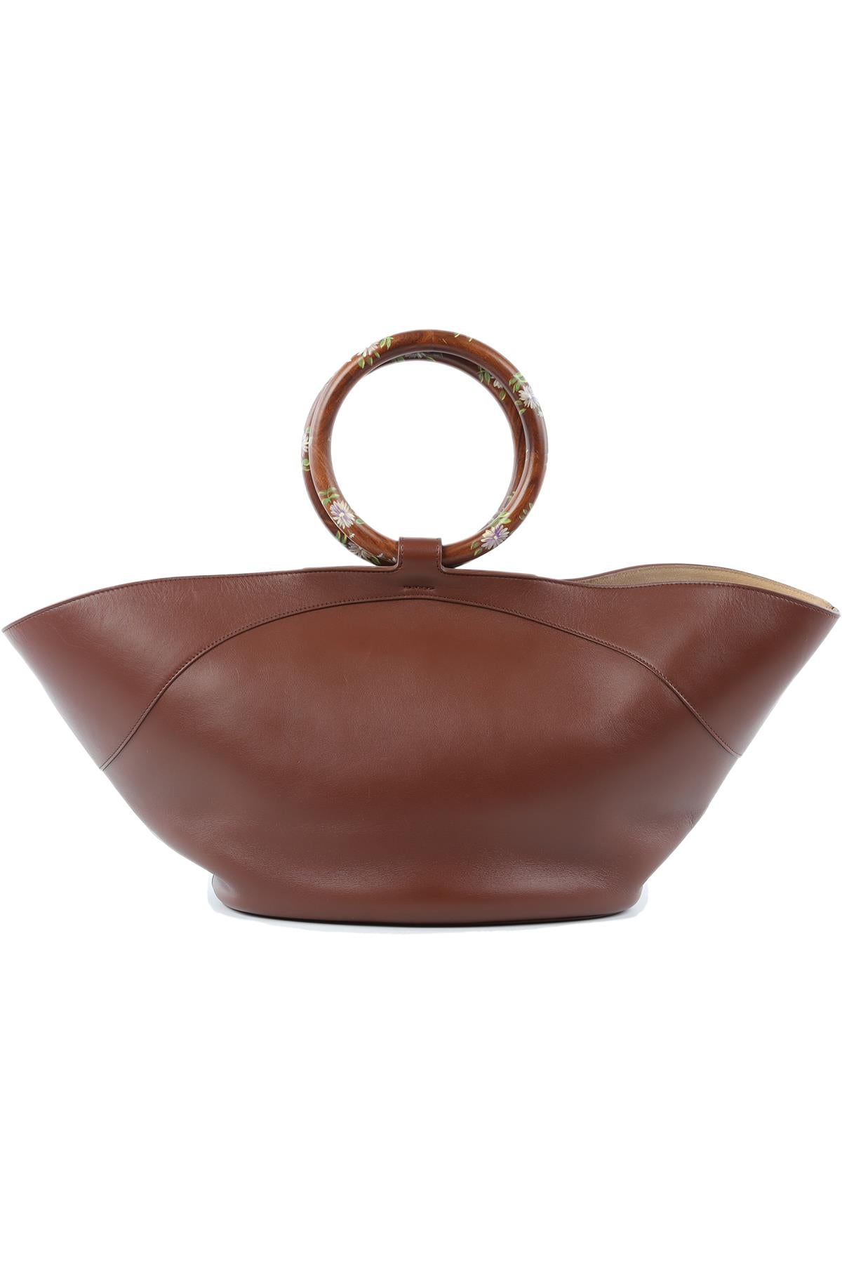 THE ROW BROWN MARKET LEATHER TOTE BAG