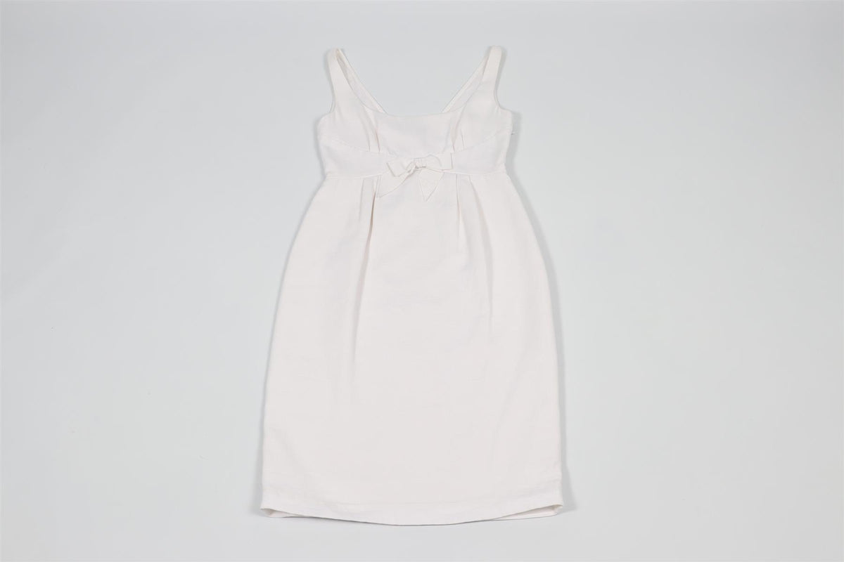 MOSCHINO CHEAP AND CHIC WHITE COTTON MIDI DRESS IT 40