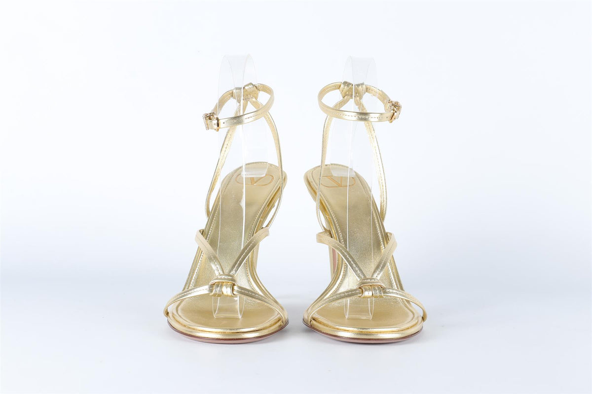 VALENTINO GARAVANI GOLD LEATHER SANDALS EU 38 UK 5 US 8