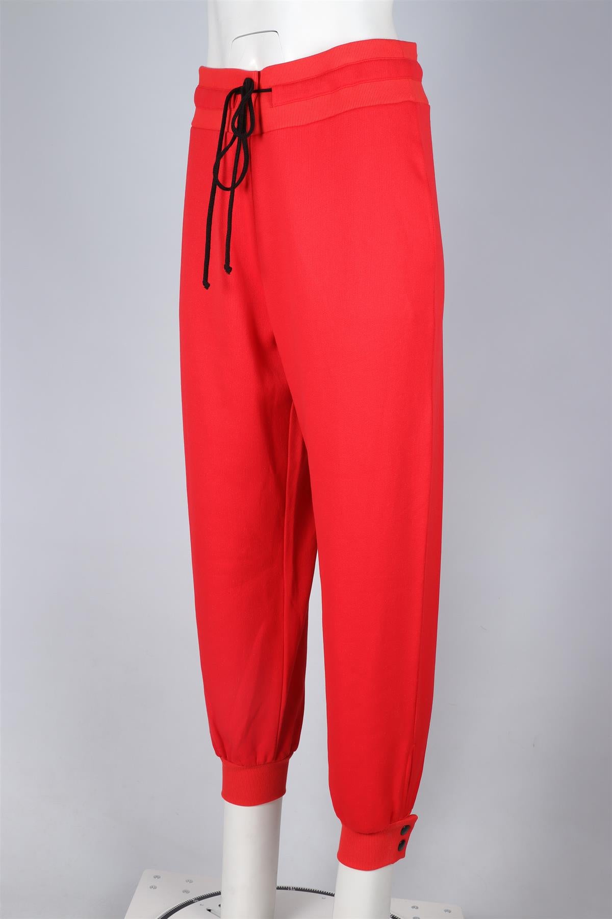 THE RANGE RED COTTON TRACK PANTS LARGE