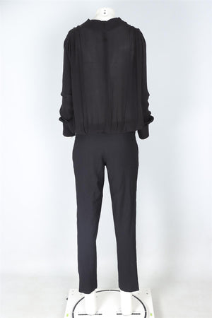 JAY AIR BLACK WOOL JUMPSUIT SMALL