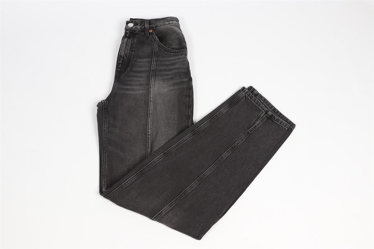 RE/DONE BLACK TAPERED JEANS W24 UK 6