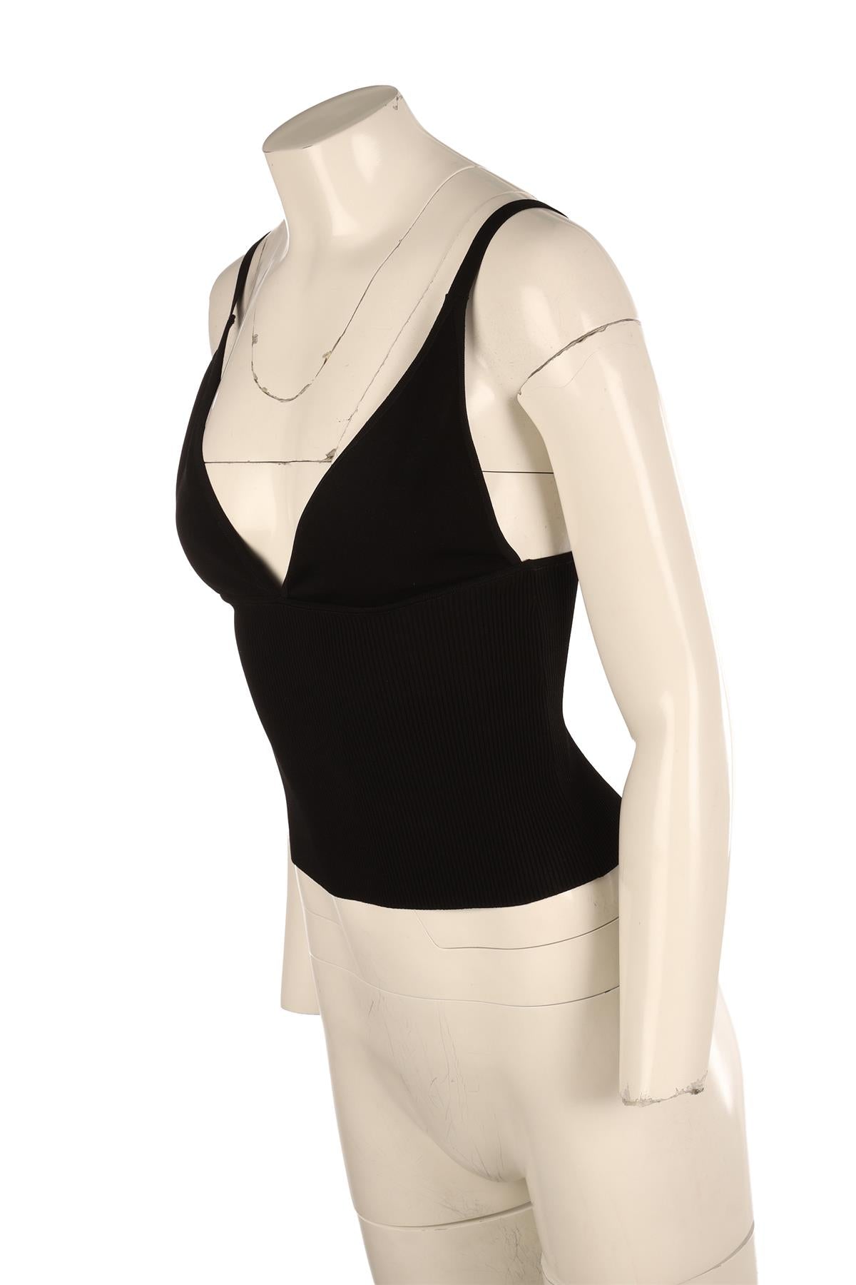 DOLCE & GABBANA BLACK KNIT TOP IT 40 UK 8
