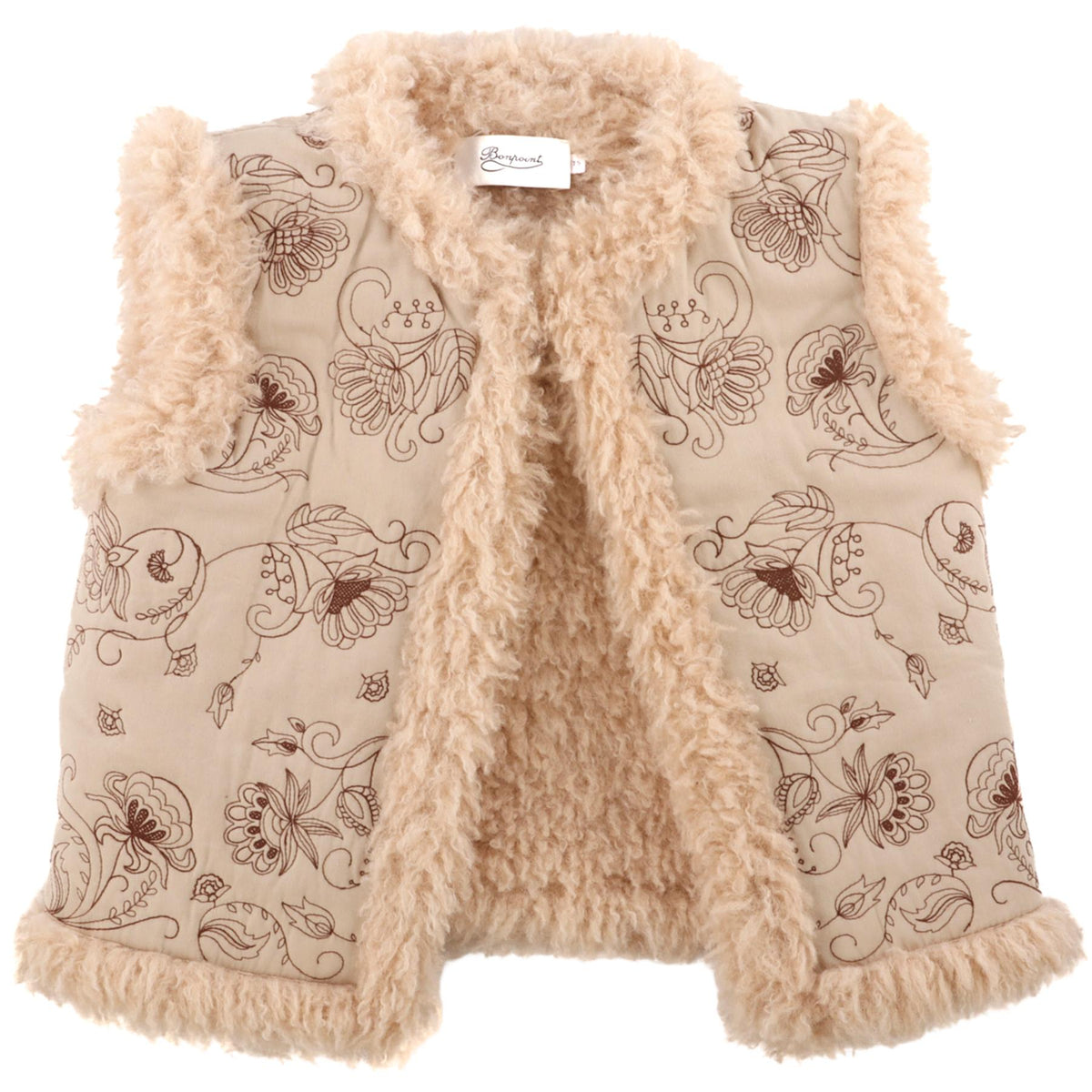 BONPOINT BEIGE KIDS GIRLS GILET 5 YEARS