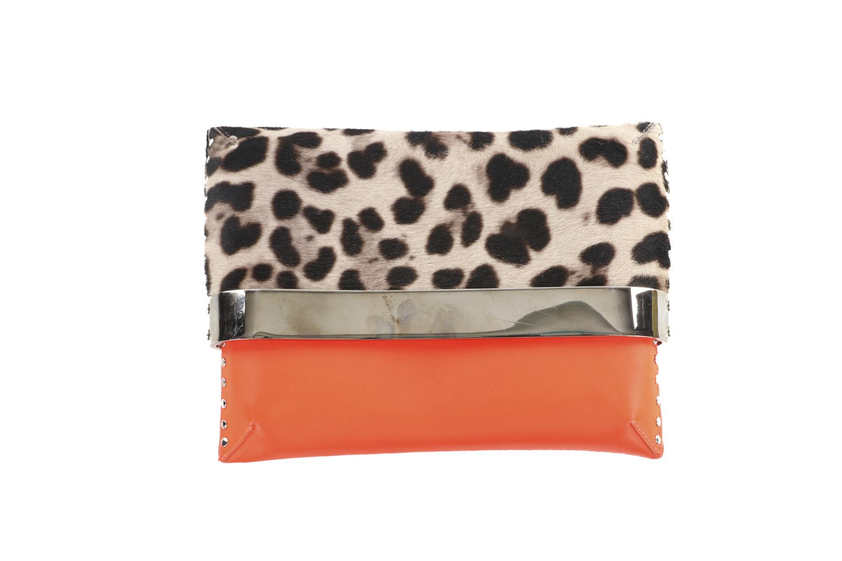 JIMMY CHOO MULTI DAPHNE LEATHER CLUTCH