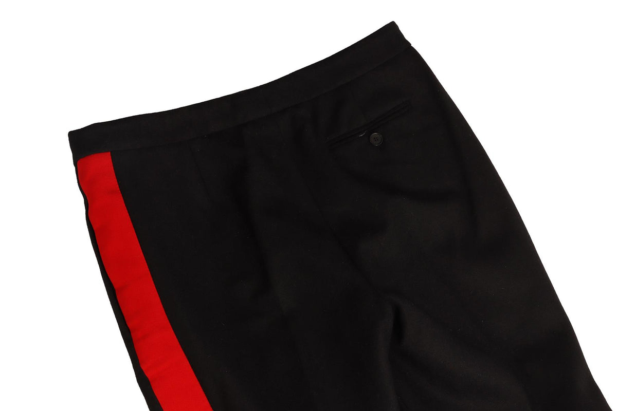 ALEXANDER MCQUEEN BLACK WOOL FLARED PANTS IT 42 UK 10