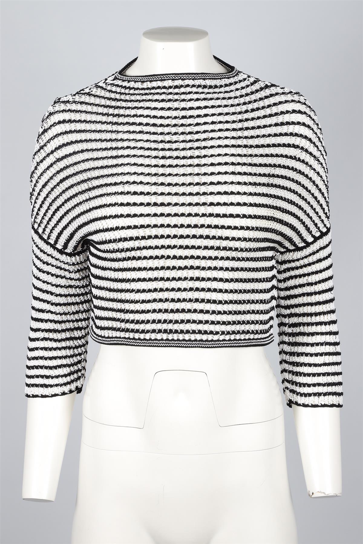 ALAÏA BLACK COTTON TOP FR 36 UK 8