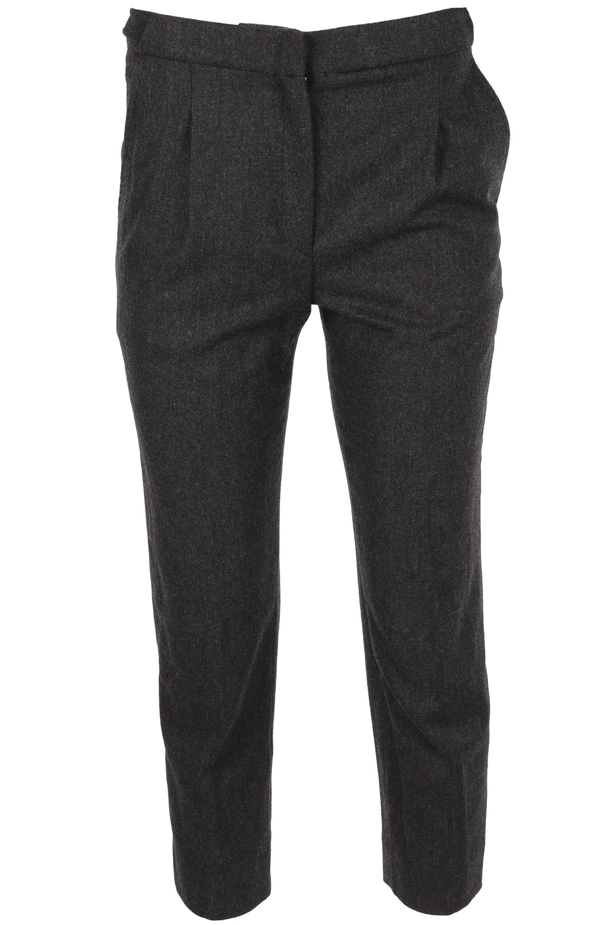 NINA RICCI GREY WOOL STRAIGHT LEG PANTS FR 36 UK 8