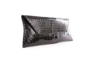 VBH NAVY CROCODILE CLUTCH
